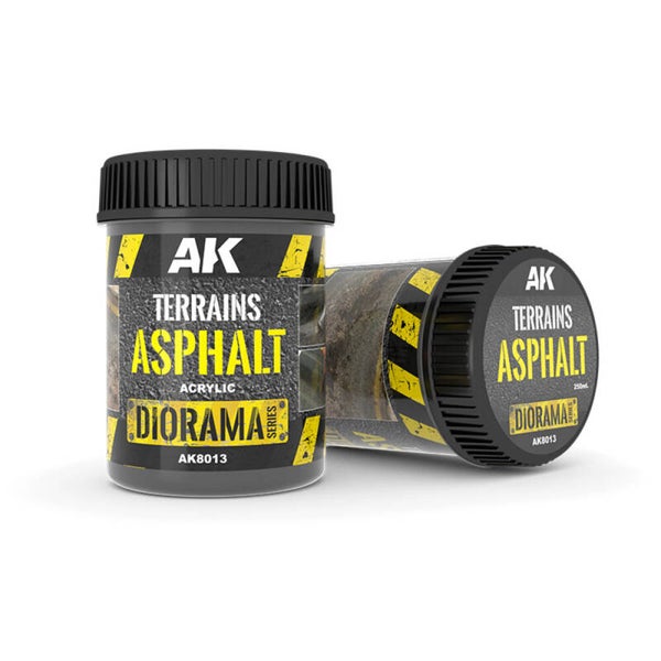 AK INTERACTIVE : REF : AK8013 : FOR DIORAMA : PASTES & TEXTURES : TERRAINS ASPHALT (250 ML)