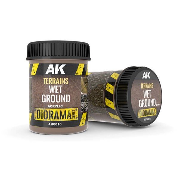 AK INTERACTIVE : REF : AK8016 : FOR DIORAMA : PASTES & TEXTURES : TERRAINS WET GROUND (250 ML)