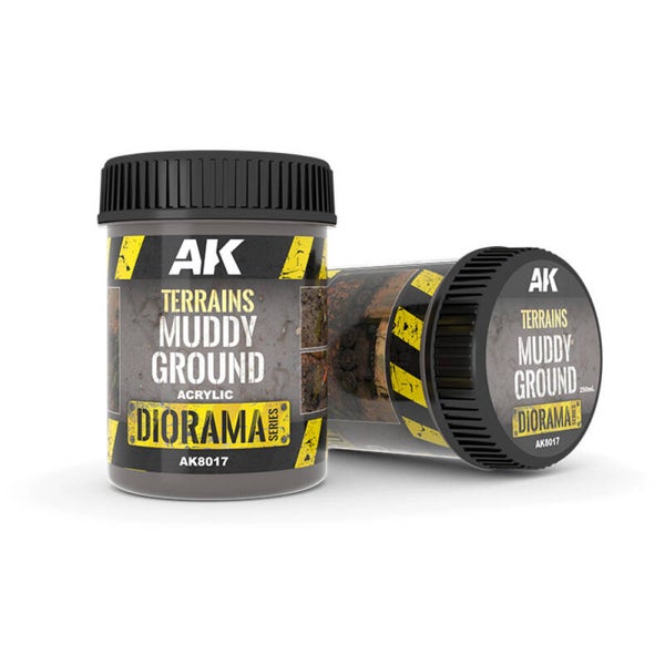 AK INTERACTIVE : REF : AK8017 : FOR DIORAMA : PASTES & TEXTURES : TERRAINS MUDDY GROUND (250 ML)