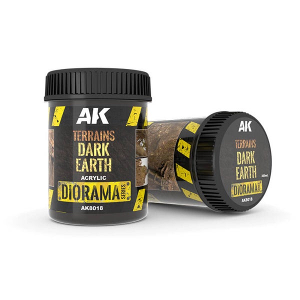 AK INTERACTIVE : REF : AK8018 : FOR DIORAMA : PASTES & TEXTURES : TERRAINS DARK EARTH (250 ML)