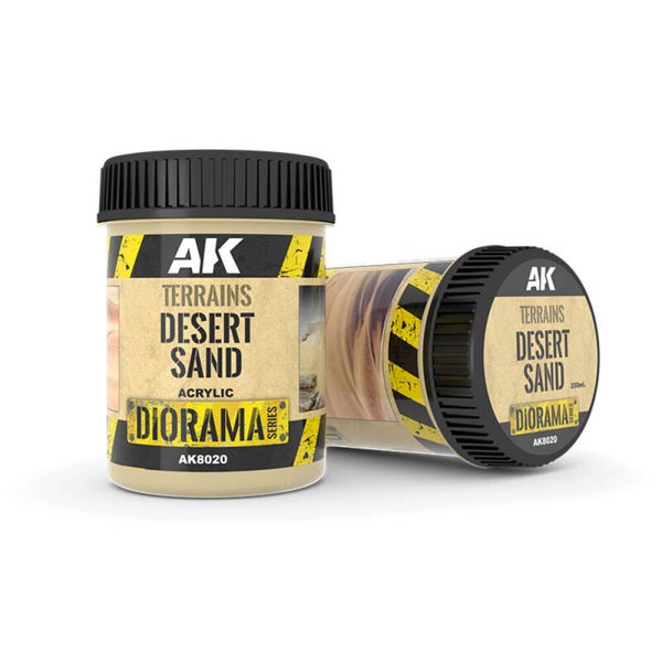 AK INTERACTIVE : REF : AK8020 : FOR DIORAMA : PASTES & TEXTURES : TERRAINS BEACH SAND (250 ML)
