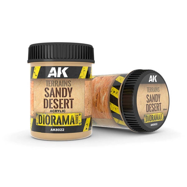 AK INTERACTIVE : REF : AK8022 : FOR DIORAMA : PASTES & TEXTURES : TERRAINS SANDY DESERT (250 ML)