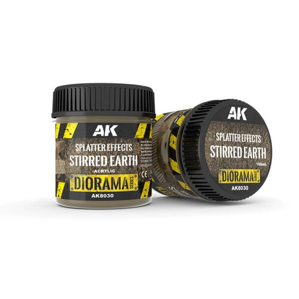 AK INTERACTIVE : REF : AK8030 : FOR DIORAMA : PASTES & TEXTURES : SPLATTER EFFECTS STIRRED EARTH (100 ML)