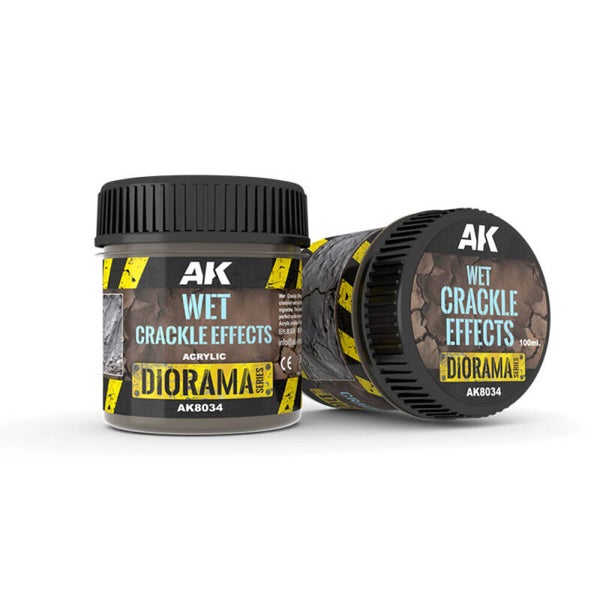 AK INTERACTIVE : REF : AK8034 : FOR DIORAMA : PASTES & TEXTURES : WET CRACKLE EFFECTS (100 ML)