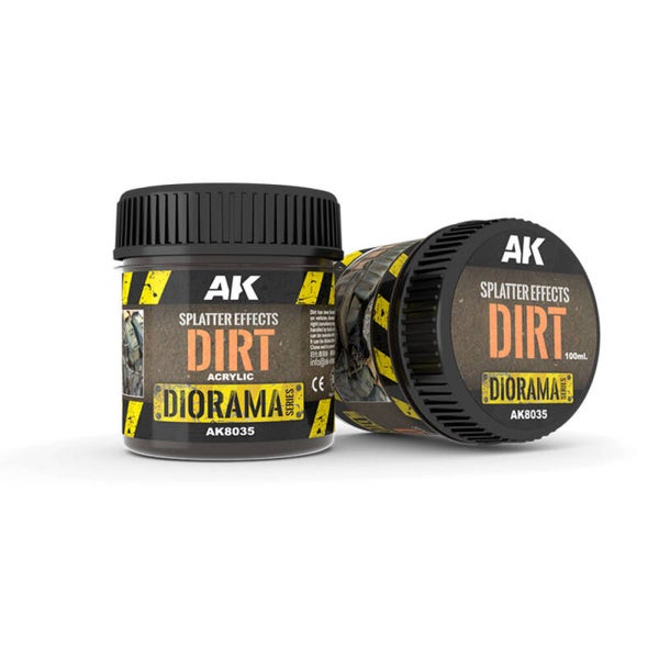 AK INTERACTIVE : REF : AK8035 : FOR DIORAMA : PASTES & TEXTURES : SPLATTER EFFECTS DIRT (100 ML)