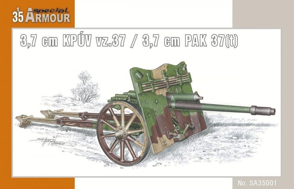 SPECIAL HOBBY (SPECIAL ARMOUR) : REF : SA35001 : 1:35 : Czechoslovakia : Skoda : 3,7 cm KPUV vz.37 / 3,7 cm PAK 37(t)