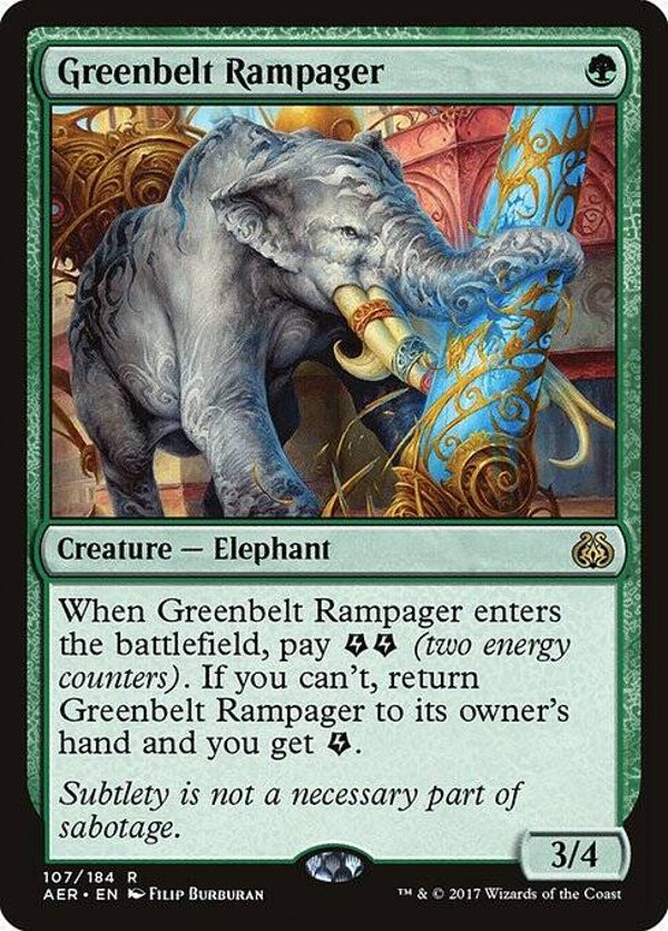 Magic the Gathering (MTG) : Greenbelt Rampager (Aether Revolt (AER)) - R