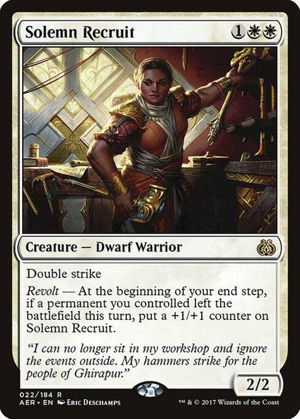 Magic the Gathering (MTG) : Solemn Recruit (Aether Revolt (AER)) - R