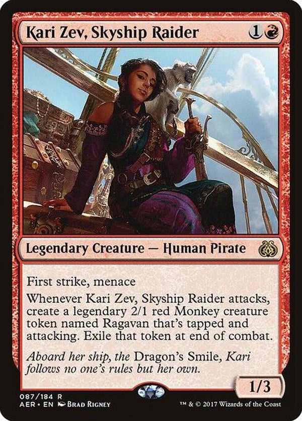 Magic the Gathering (MTG) : Kari Zev, Skyship Raider (Aether Revolt (AER)) - R