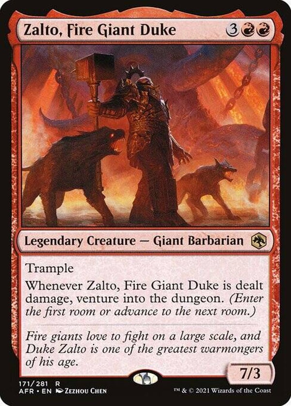 Magic the Gathering (MTG) : Zalto, Fire Giant Duke (Adventures in the Forgotten Realms (AFR)) - R