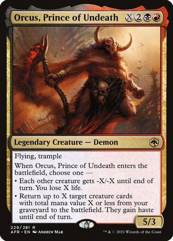Magic the Gathering (MTG) : Orcus, Prince of Undeath (Adventures in the Forgotten Realms (AFR)) - R