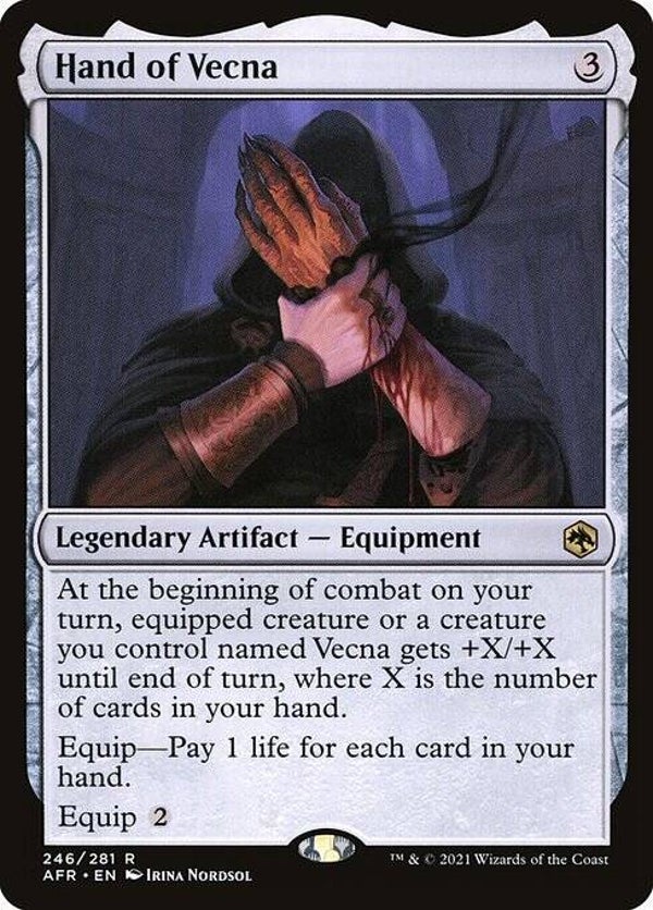 Magic the Gathering (MTG) : Hand of Vecna (Adventures in the Forgotten Realms (AFR)) - R - FOIL