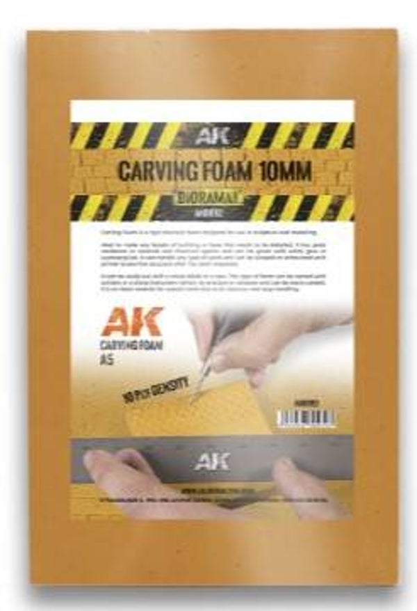 AK INTERACTIVE : REF : AK8092 : TOOL / OUTILLAGE : CARVING FOAM / MOUSSE DE SCULPTURE (10MM A5 SIZE (228 x 152 MM))