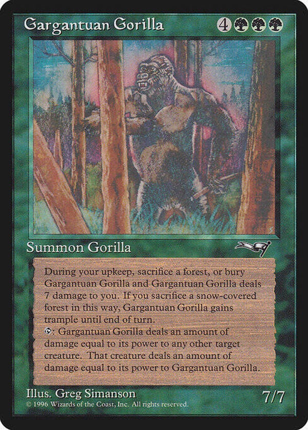 Magic : The Gathering (MTG) : Gargantuan Gorilla (Alliances (ALL)) - R