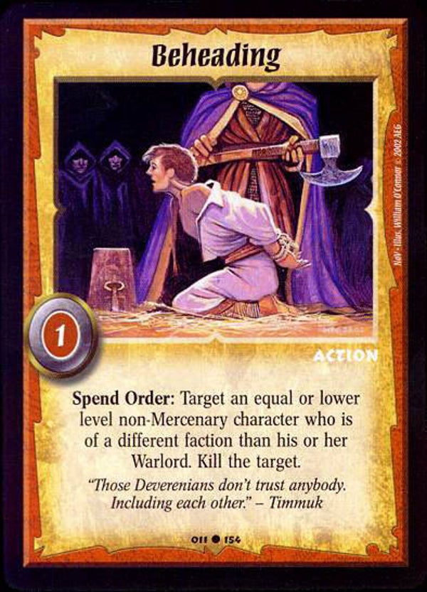 Warlord Saga of the Storm : Beheading - C - NoV