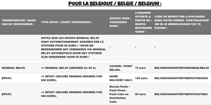 FREE DELIVERY PIC BELGIUM