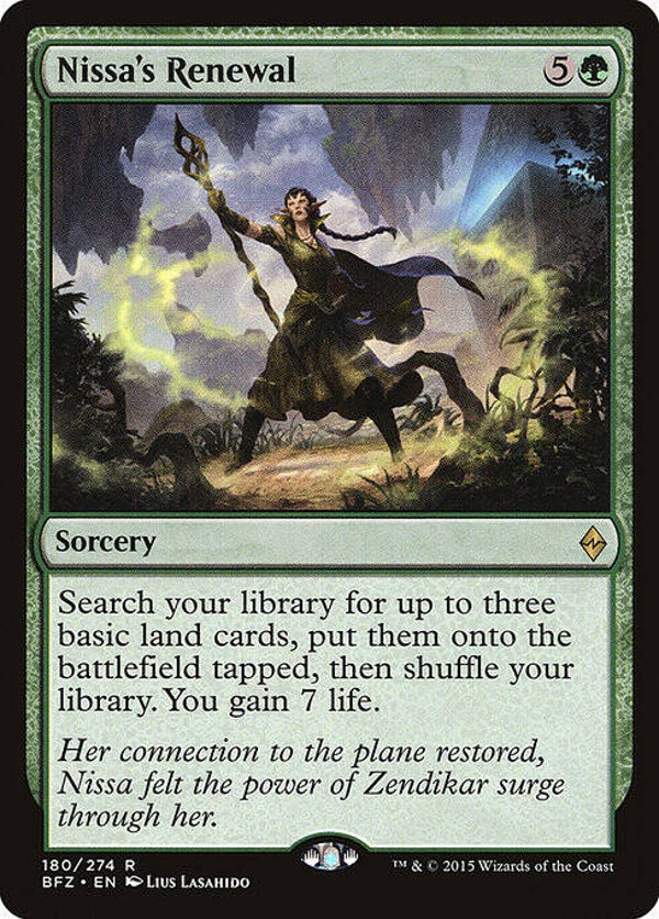 Magic the Gathering (MTG) : Nissa's Renewal (Battle for Zendikar (BFZ)) - R