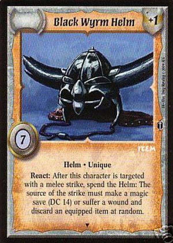 Warlord Saga of the Storm : Black Wyrm Helm (SA) - Promo