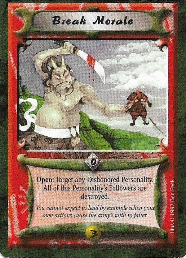L5R : STRATEGY : Break Morale (Crimson and Jade R.C. (CaJ)) - "FIXED REPRINT"