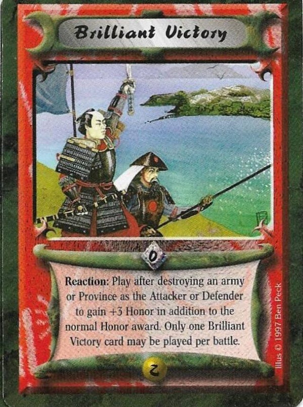 L5R : STRATEGY : Brilliant Victory (Crimson and Jade R.C. (CaJ)) - "FIXED REPRINT"