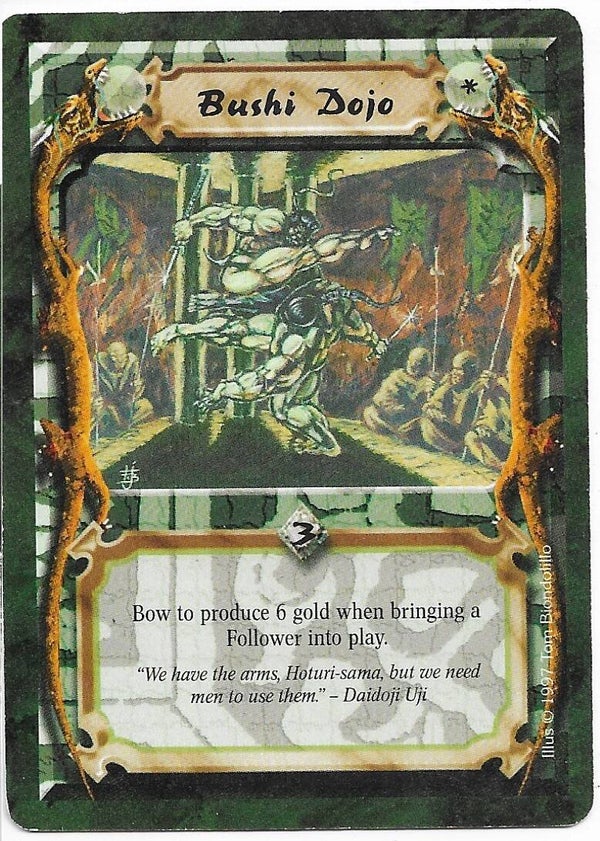 L5R : HOLDING : Bushi Dojo (Crimson and Jade R.C. (CaJ)) - "FIXED REPRINT"