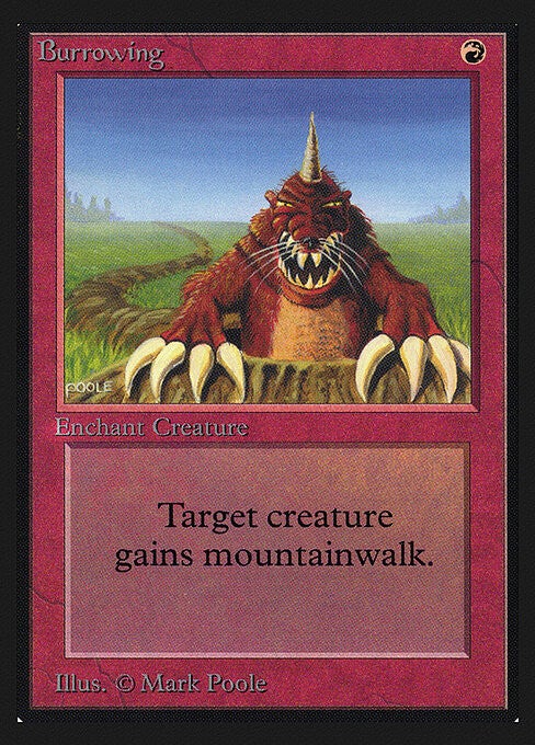 Magic : The Gathering (MTG) : Burrowing - (Collectors' Edition 1993) - FIXED