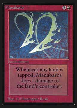 Magic : The Gathering (MTG) : Manabarbs - (Collectors' Edition 1993) - FIXED