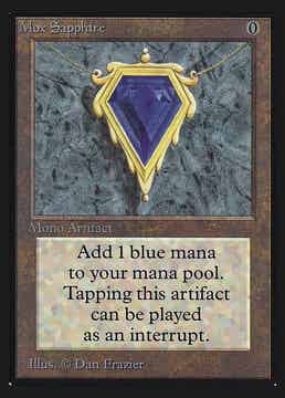 Magic : The Gathering (MTG) : Mox Sapphire - (Collectors' Edition INTERNATIONAL 1993) - FIXED