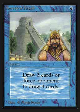 Magic : The Gathering (MTG) : Ancestral Recall - (Collectors' Edition INTERNATIONAL 1993) - FIXED