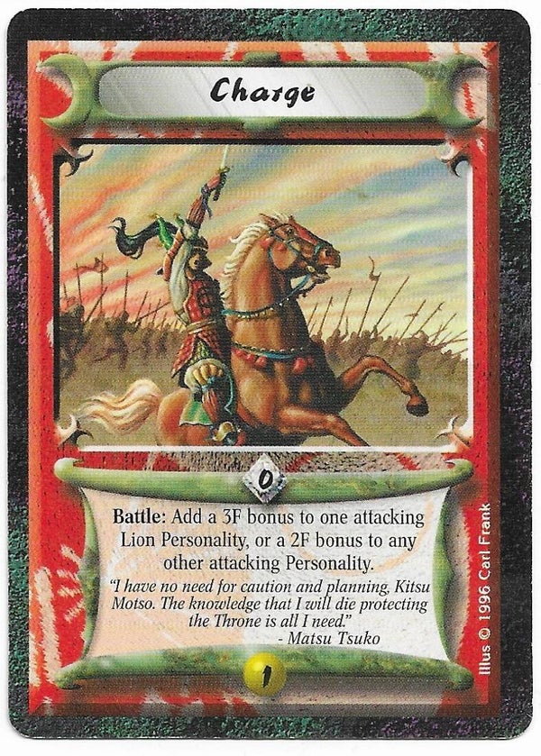 L5R : STRATEGY : Charge (Shadowlands R.C. (SL)) - "FIXED REPRINT"