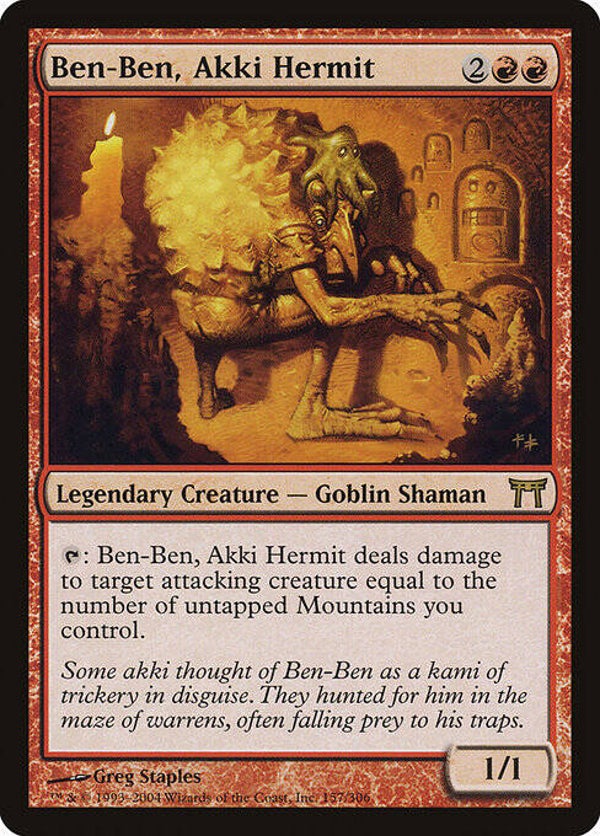 Magic the Gathering (MTG) : Ben-Ben, Akki Hermit (Champions of Kamigawa (CHK)) - R