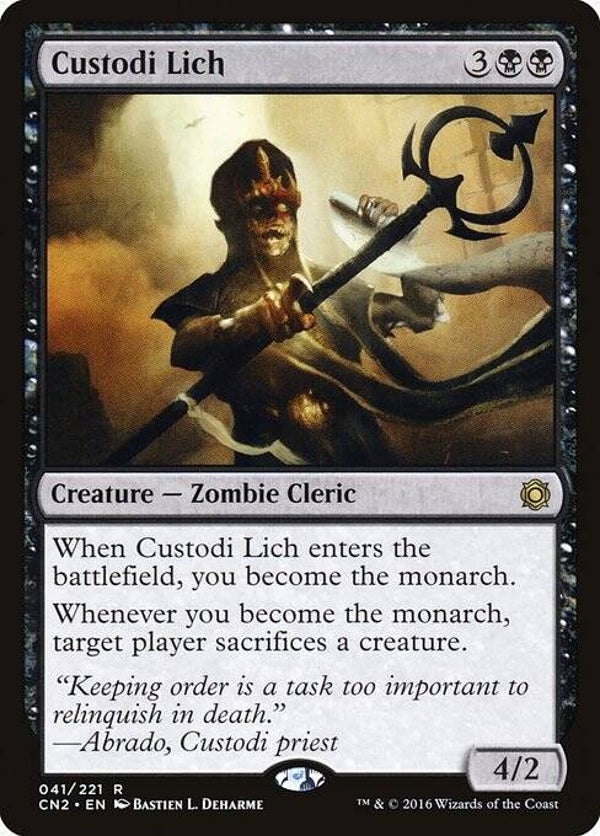 Magic the Gathering (MTG) : Custodi Lich (Conspiracy: Take the Crown (CN2)) - R