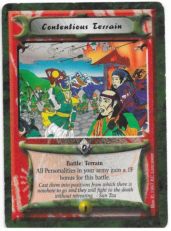 L5R : STRATEGY : Contentious Terrain (Crimson and Jade R.C. (CaJ)) - "FIXED REPRINT"