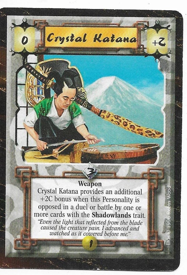 L5R : ITEM : Crystal Katana (Time of the Void R.C. (ToV)) - "FIXED REPRINT"