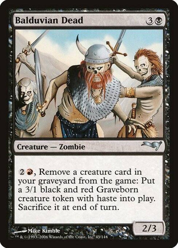 Magic : The Gathering (MTG) : Balduvian Dead - (Coldsnap Theme Decks) - U