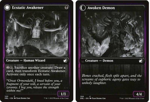 Magic : The Gathering (MTG) : Ecstatic Awakener / Awoken Demon (Innistrad : Double Feature (DBL)) - C