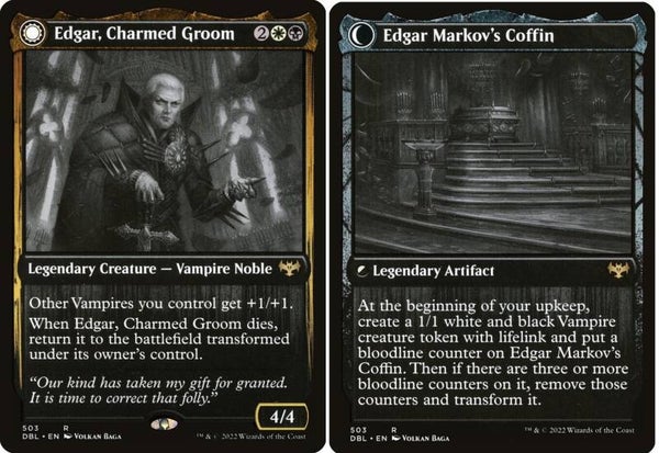 Magic : The Gathering (MTG) : Edgar, Charmed Groom / Edgar Markov's Coffin (Innistrad : Double Feature (DBL)) - R