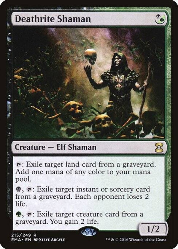 Magic the Gathering (MTG) : Deathrite Shaman (Eternal Masters (EMA)) - R - FOIL (SPLD-PLD (not a bunch))