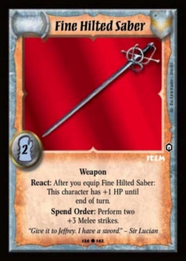 Warlord Saga of the Storm : Fine Hilted Saber - C - TOL