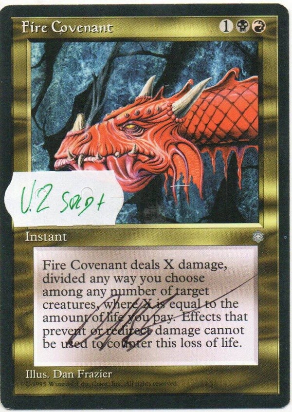 Magic : The Gathering (MTG) : Fire Covenant - (Ice Age) - U (SIGNED DAN FRAZIER) V.2 (SPLD+)