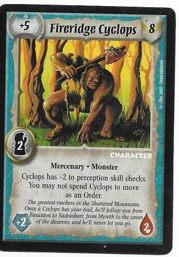 Warlord Saga of the Storm : Fireridge Cyclops (BK Deck special)