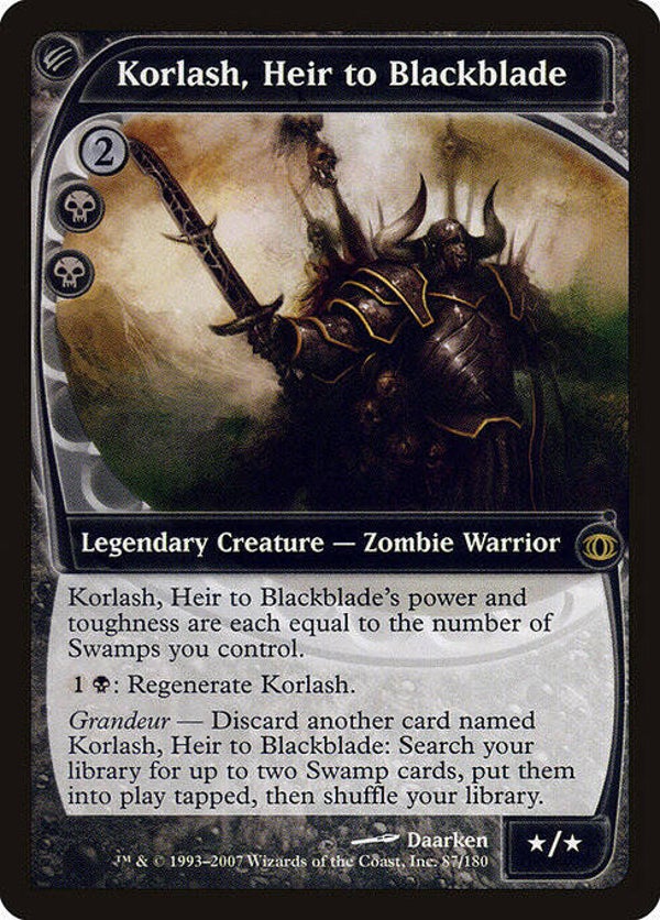 Magic the Gathering (MTG) : Korlash, Heir to Blackblade (Future Sight (FUT)) - R  (SPLD-PLD)