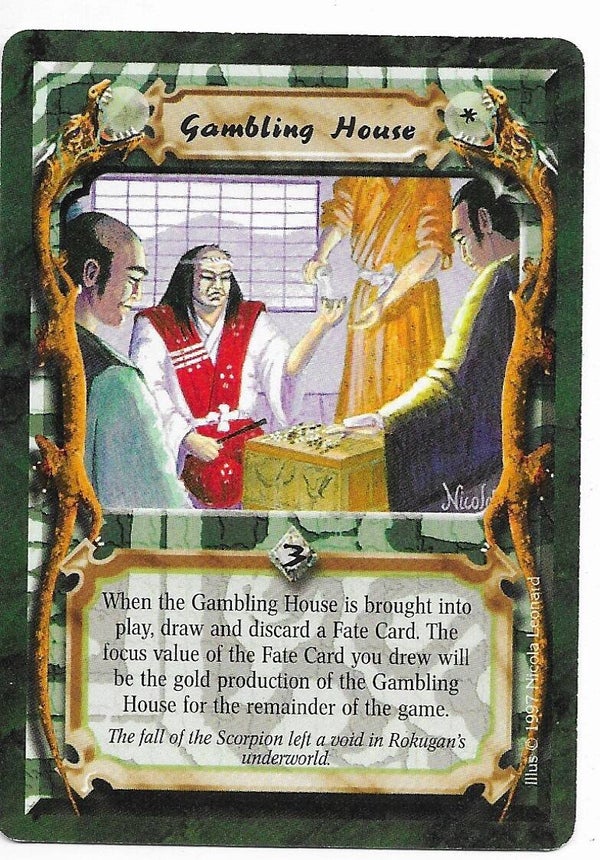 L5R : HOLDING : Gambling House (Crimson and Jade R.C. (CaJ)) - "FIXED REPRINT"