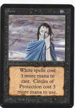 Magic : The Gathering (MTG) : Gloom (ALPHA EDITION -1993 (LEA)) - U  (SPLD+)