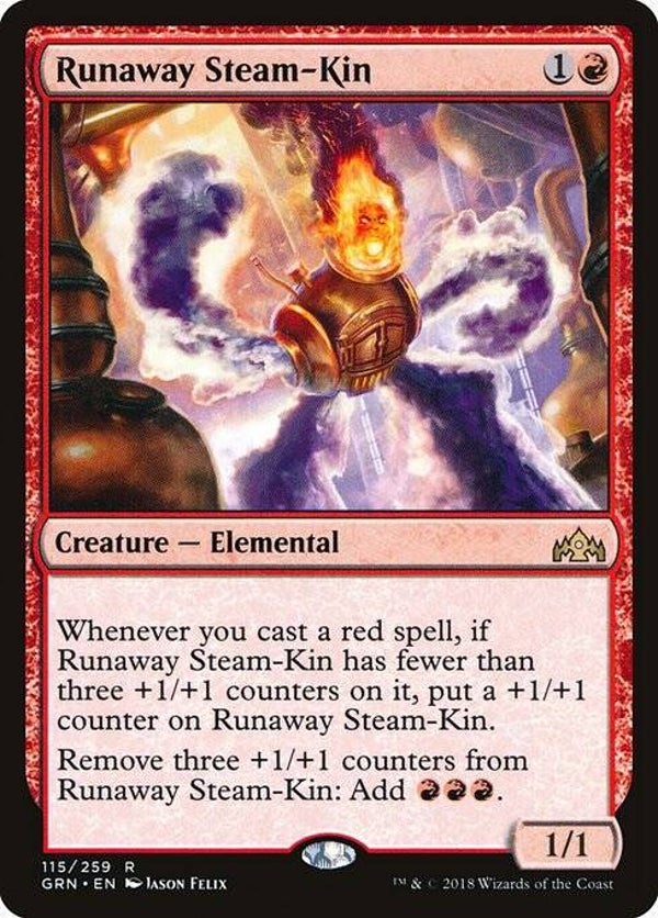 Magic the Gathering (MTG) : Runaway Steam-Kin (Guilds of Ravnica (GRN)) - R - FOIL