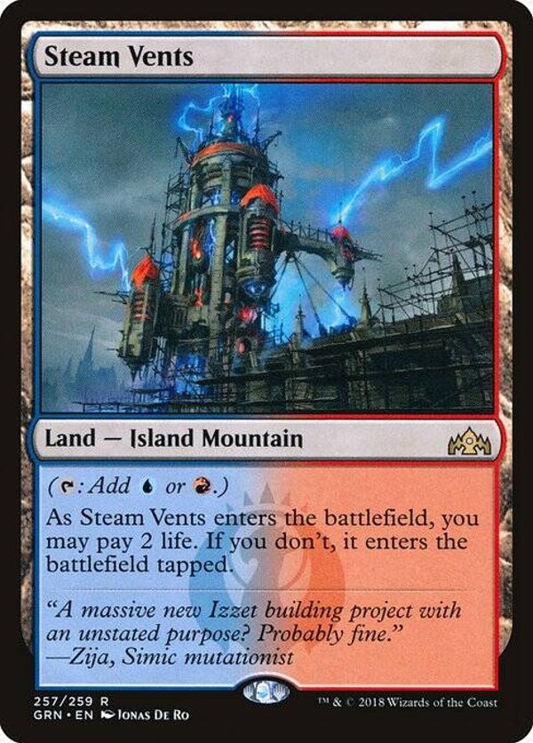 Magic the Gathering (MTG) : Steam Vents (Guilds of Ravnica (GRN)) - R