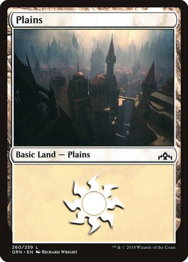 Magic the Gathering (MTG) : Plains (Guilds of Ravnica (GRN)) (PL Deck: 260/259) - C - FOIL