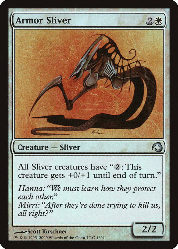 Magic : The Gathering (MTG) : Armor Sliver - (Premium Deck Series : Slivers) (HO9) - FOIL