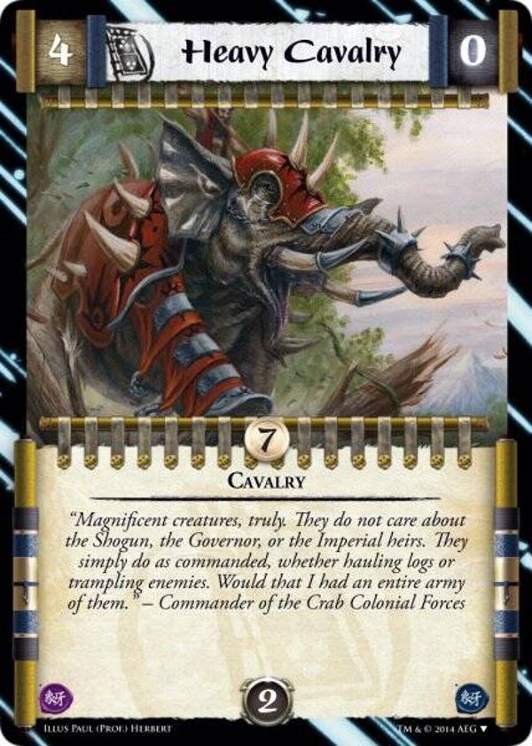 L5R : FOLLOWER : Heavy Cavalry - (Promo IVORY)