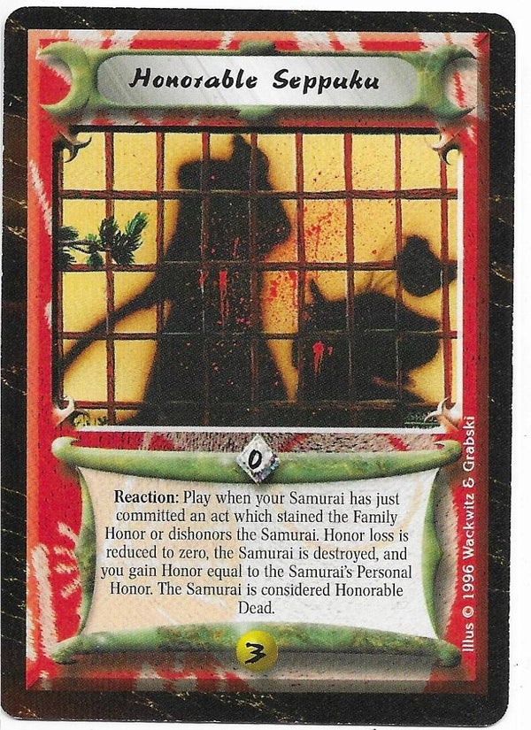 L5R : STRATEGY : Honorable Seppuku (Time of the Void R.C. (ToV)) - "FIXED REPRINT"